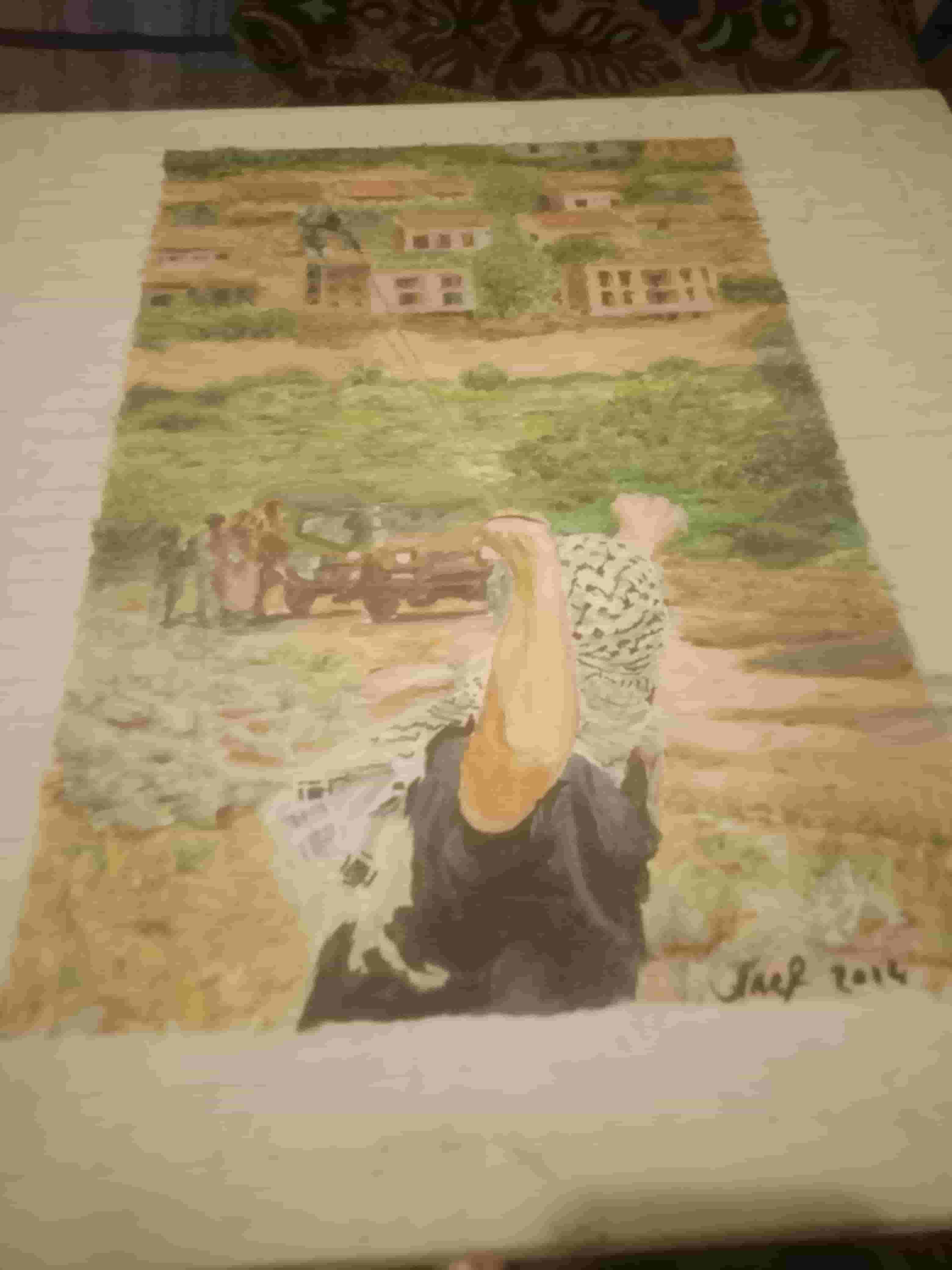 لوحة زيتية في فلسطين